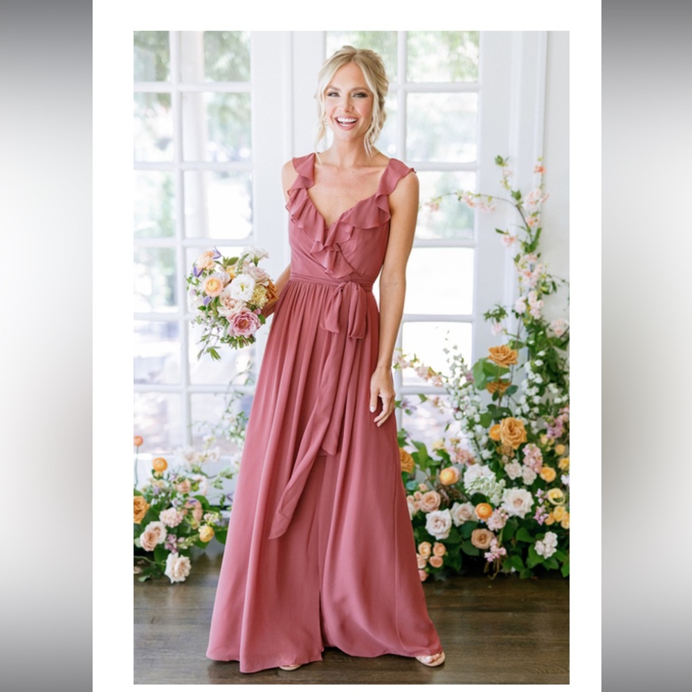 Revelry Valerie Chiffon Faux wrap Dress